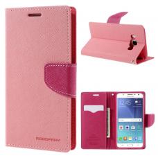 Чехол Книжка Mercury Для Samsung Galaxy J7 SM-J710H (Розовый)
