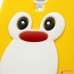 Силиконовый чехол Пингвин для Samsung I9500 Galaxy S 4 (Желтый)