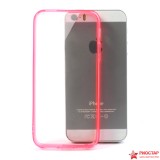 Полимерный TPU Чехол Transparent Vs Black Для Iphone 5/5s (розовый)