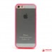 Полимерный TPU Чехол Transparent Vs Black Для Iphone 5/5s (розовый)