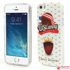 Полимерный TPU чехол US candy для Iphone 5/5s