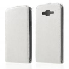 Кожаный Чехол Флип "Белый" Для Samsung Galaxy J7 SM-J700H