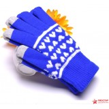 Емкостные перчатки для сенсорных дисплеев(синий)