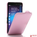 Кожаный Чехол Bruno Для Blackberry Z10 Флип (Розовый)